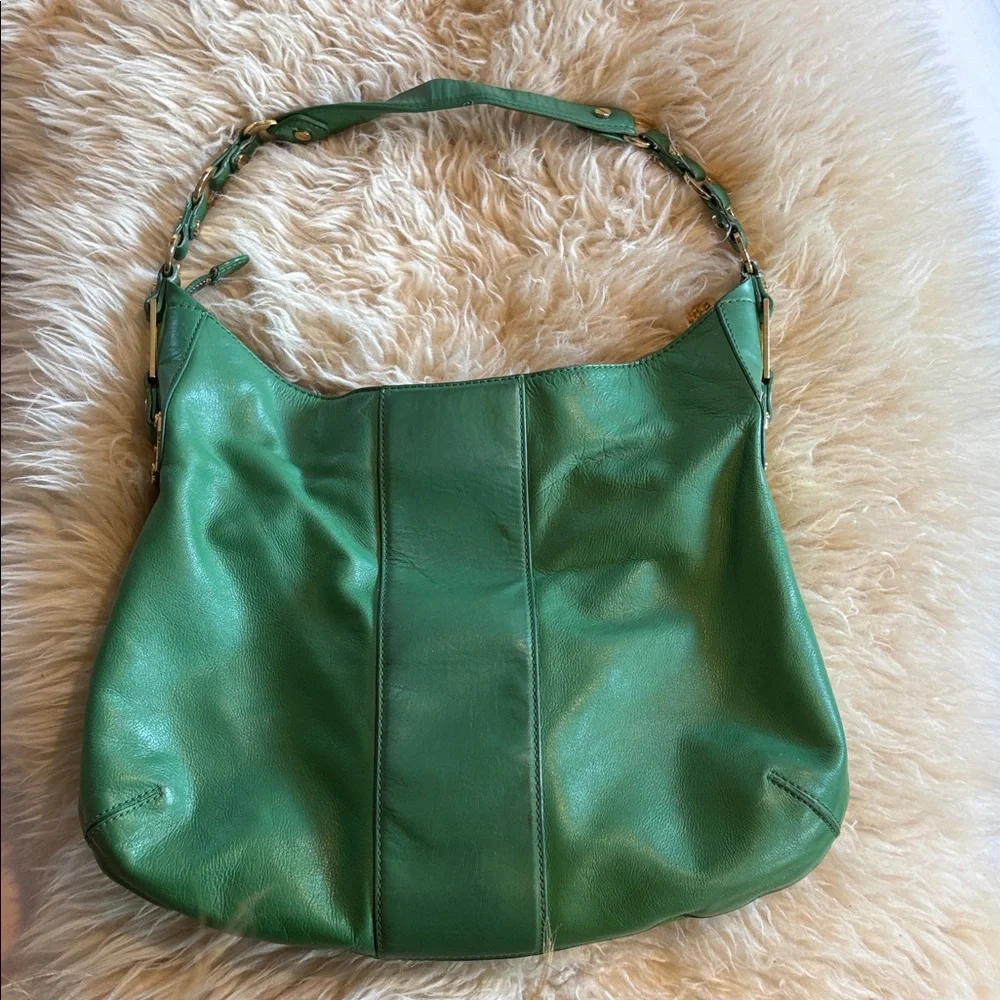 Tory Burch “Nico” pure fabulous Leather Green Hobo Bag